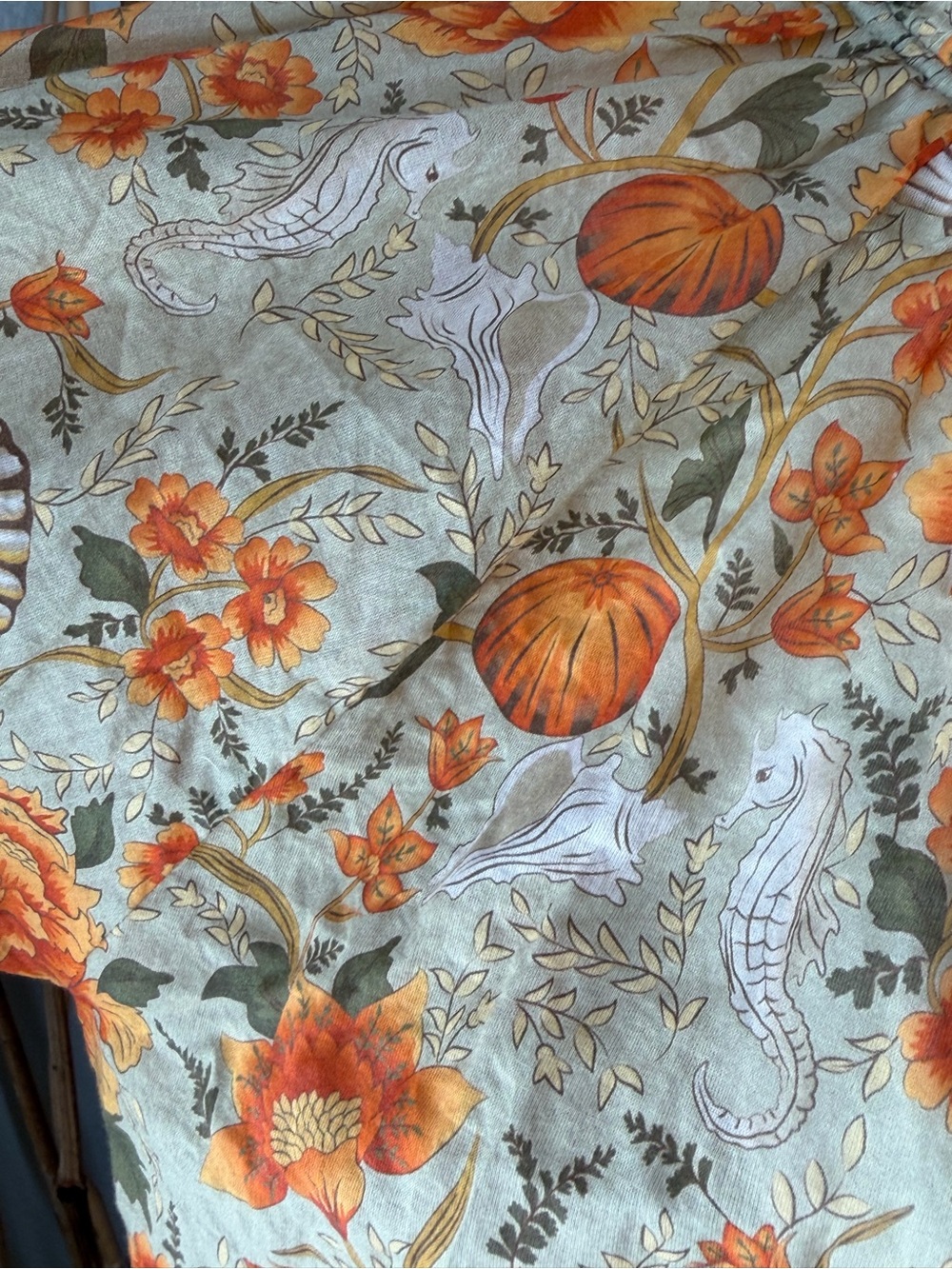 147~ Spell & The Gypsy Collective Boho Floral Peasant Top - Orange Floral Large - Picture 5 of 14